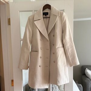 Ann Taylor Women's Cream Pea Coat